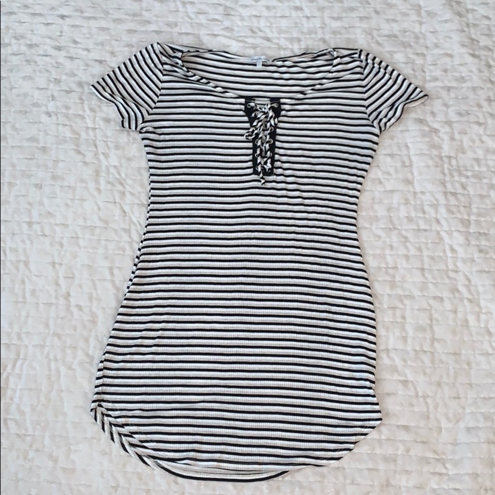 Fitted Striped Dress.